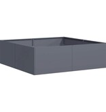 VidaXL Plantenbak 100x100x30 cm staal antracietkleurig
