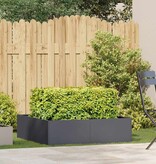 VidaXL Plantenbak 100x100x30 cm staal antracietkleurig