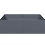 VidaXL Plantenbak 100x100x30 cm staal antracietkleurig