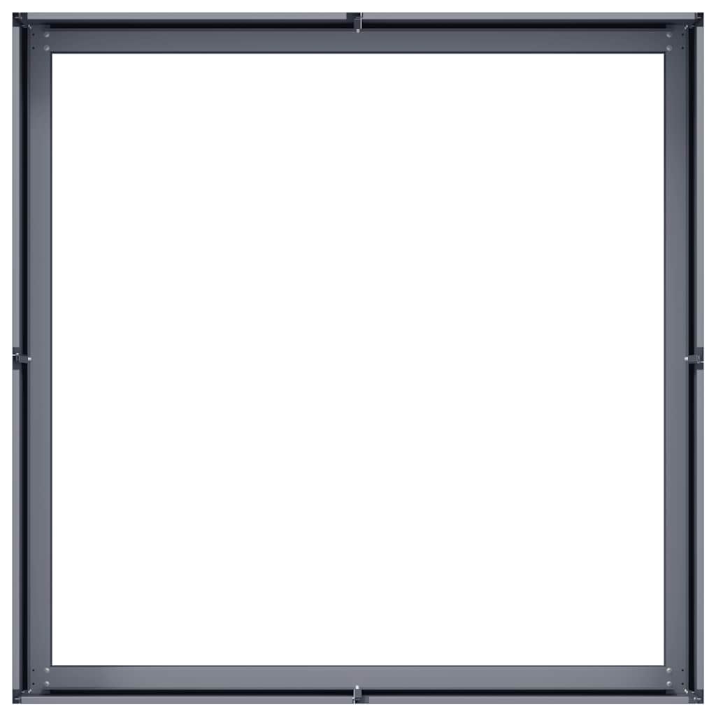 VidaXL Plantenbak 100x100x30 cm staal antracietkleurig