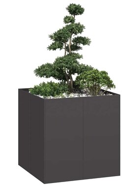 VidaXL Plantenbak 80x80x80 cm staal zwart