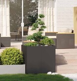 VidaXL Plantenbak 80x80x80 cm staal zwart