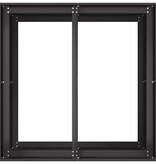 VidaXL Plantenbak 80x80x80 cm staal zwart