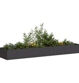 VidaXL Plantenbak 360x80x40 cm staal zwart