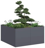 VidaXL Plantenbak 80x80x40 cm koudgewalst staal antracietkleurig