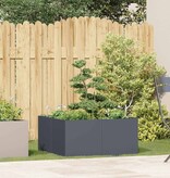 VidaXL Plantenbak 80x80x40 cm koudgewalst staal antracietkleurig