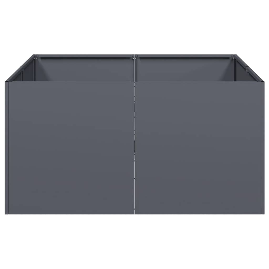 VidaXL Plantenbak 80x80x40 cm koudgewalst staal antracietkleurig