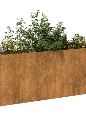 VidaXL Plantenbak roestig 200x40x80 cm weervast staal