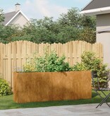 VidaXL Plantenbak roestig 200x40x80 cm weervast staal