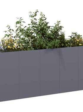 VidaXL Plantenbak 200x40x80 cm koudgewalst staal antracietkleurig