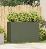 VidaXL Plantenbak 120x40x80 cm koudgewalst staal olijfgroen