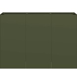 VidaXL Plantenbak 120x40x80 cm koudgewalst staal olijfgroen