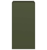 VidaXL Plantenbak 40x40x80 cm koudgewalst staal olijfgroen