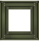 VidaXL Plantenbak 40x40x80 cm koudgewalst staal olijfgroen