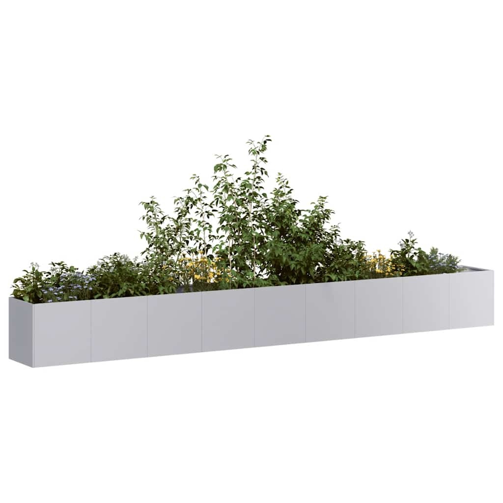 VidaXL Plantenbak 360x40x40 cm gegalvaniseerd staal