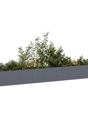 VidaXL Plantenbak 360x40x40 cm koudgewalst staal antracietkleurig