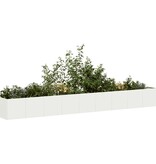 VidaXL Plantenbak 360x40x40 cm koudgewalst staal wit