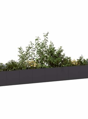 VidaXL Plantenbak 360x40x40 cm koudgewalst staal zwart