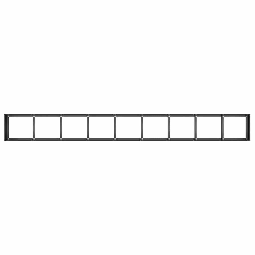 VidaXL Plantenbak 360x40x40 cm koudgewalst staal zwart