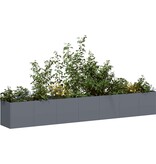 VidaXL Plantenbak 280x40x40 cm koudgewalst staal antracietkleurig