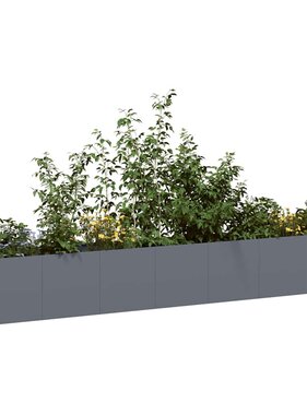 VidaXL Plantenbak 280x40x40 cm koudgewalst staal antracietkleurig