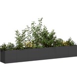 VidaXL Plantenbak 280x40x40 cm koudgewalst staal zwart