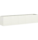VidaXL Plantenbak 200x40x40 cm koudgewalst staal wit