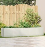 VidaXL Plantenbak 200x40x40 cm koudgewalst staal wit