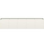 VidaXL Plantenbak 200x40x40 cm koudgewalst staal wit