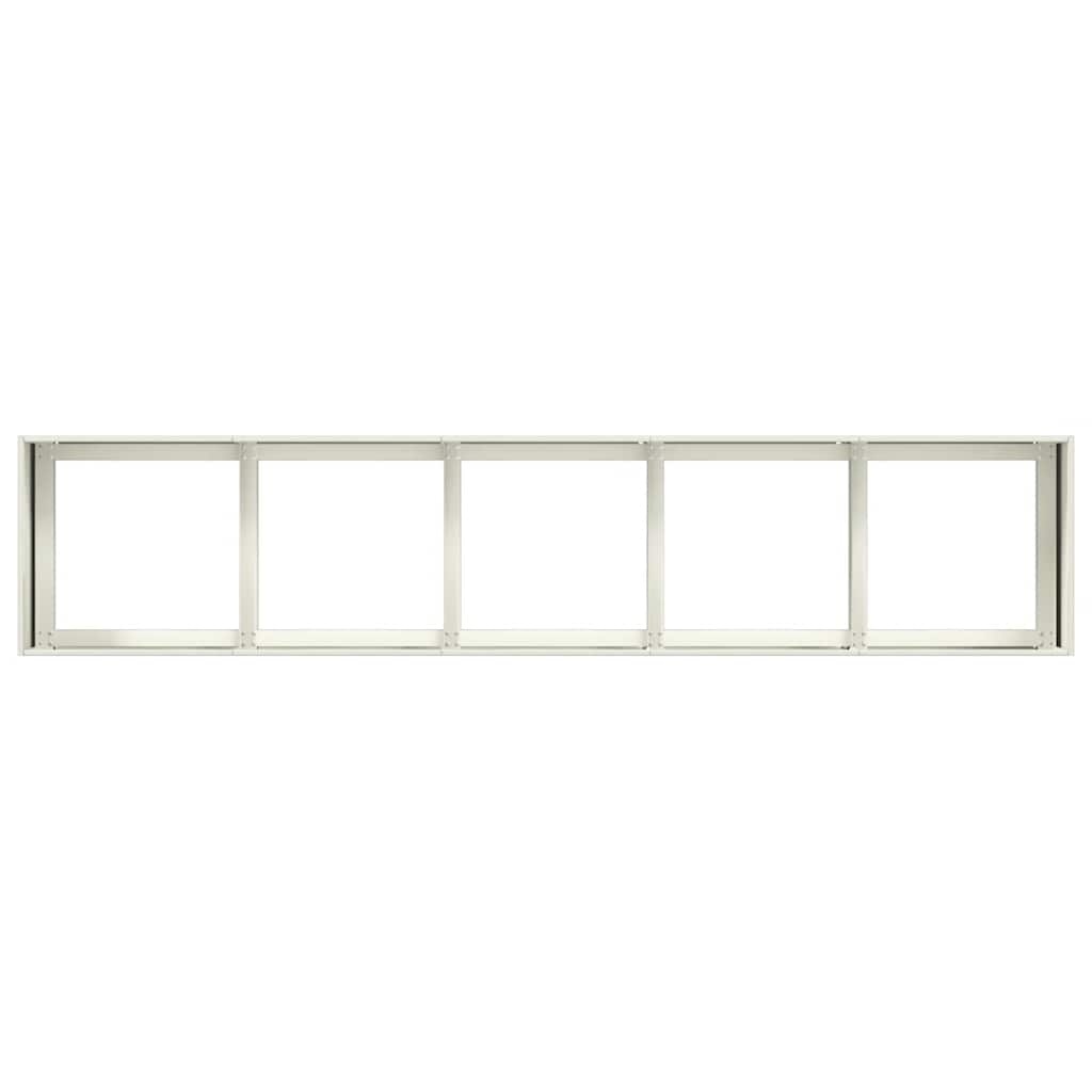 VidaXL Plantenbak 200x40x40 cm koudgewalst staal wit