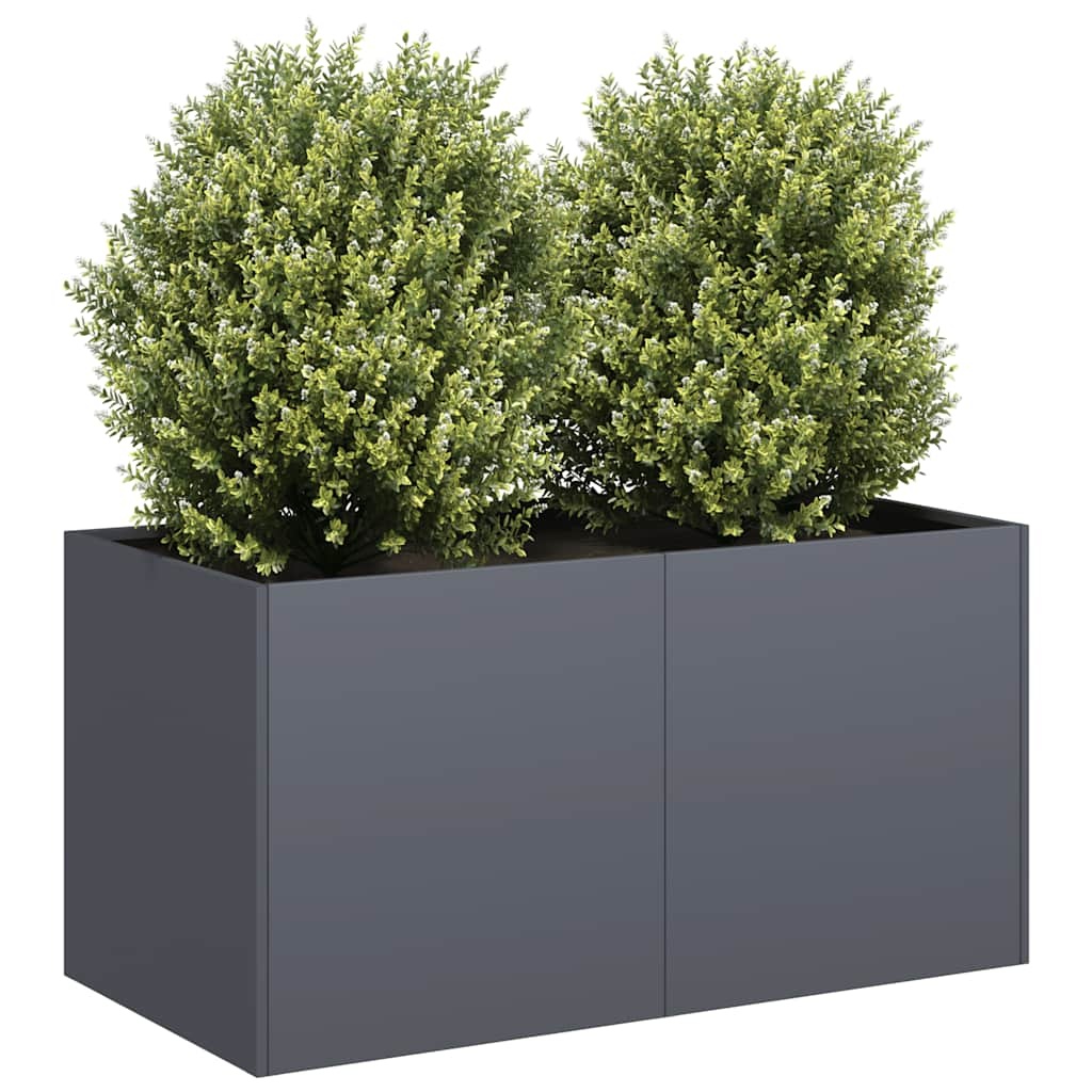 VidaXL Plantenbak 80x40x40 cm koudgewalst staal antracietkleurig