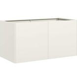 VidaXL Plantenbak 80x40x40 cm koudgewalst staal wit