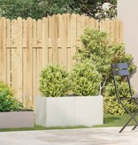 VidaXL Plantenbak 80x40x40 cm koudgewalst staal wit