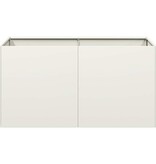 VidaXL Plantenbak 80x40x40 cm koudgewalst staal wit