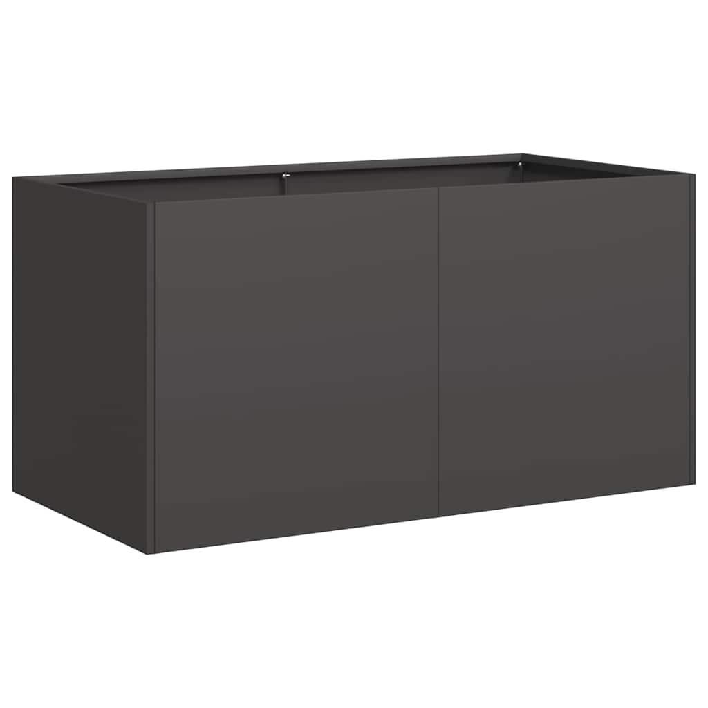 VidaXL Plantenbak 80x40x40 cm koudgewalst staal zwart