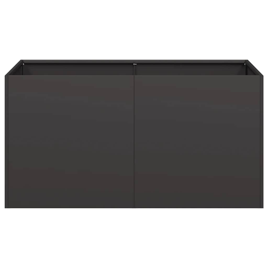 VidaXL Plantenbak 80x40x40 cm koudgewalst staal zwart