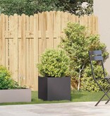 VidaXL Plantenbak 40x40x40 cm koudgewalst staal zwart