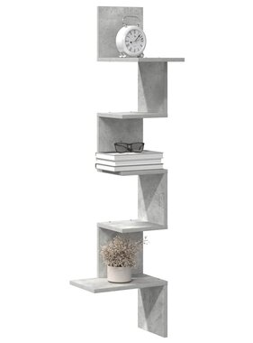 VidaXL Hoekwandschap 32x32x127,5 cm bewerkt hout betongrijs