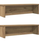 VidaXL Keukenrekken stapelbaar 2 st 60x15x16 cm artisanaal eikenkleur