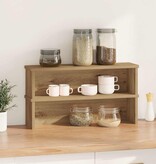 VidaXL Keukenrekken stapelbaar 2 st 60x15x16 cm artisanaal eikenkleur