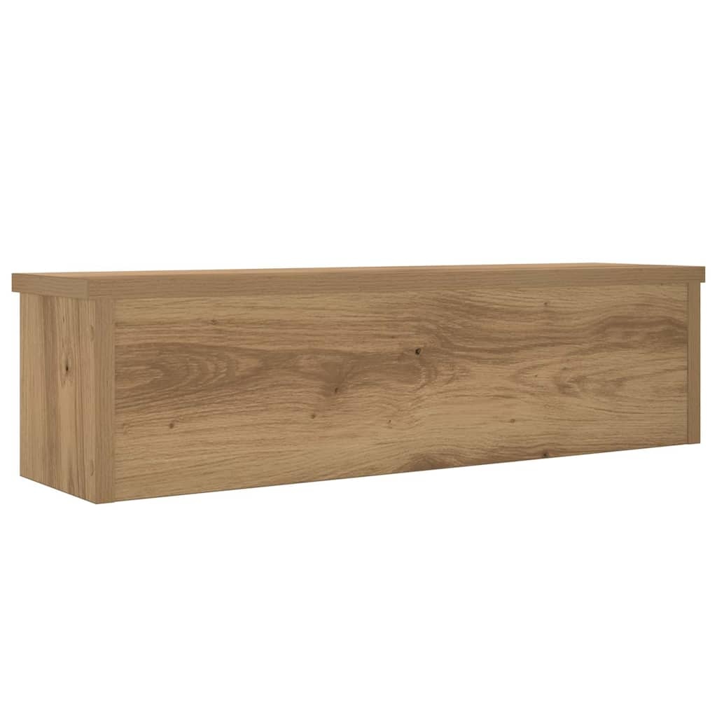 VidaXL Keukenrek stapelbaar 50x15x16 cm bewerkt hout artisanaal eiken