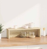 VidaXL Keukenrek stapelbaar 50x15x16 cm bewerkt hout sonoma eikenkleur