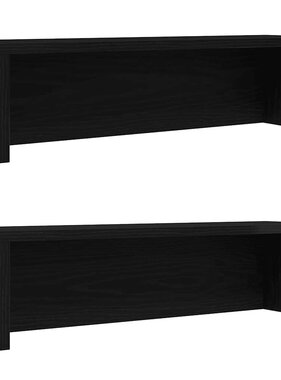 VidaXL Keukenrekken stapelbaar 2 st 50x15x16 cm zwart