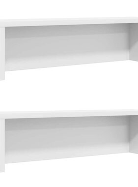 VidaXL Keukenrekken stapelbaar 2 st 50x15x16 cm wit