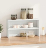 VidaXL Keukenrekken stapelbaar 2 st 50x15x16 cm wit