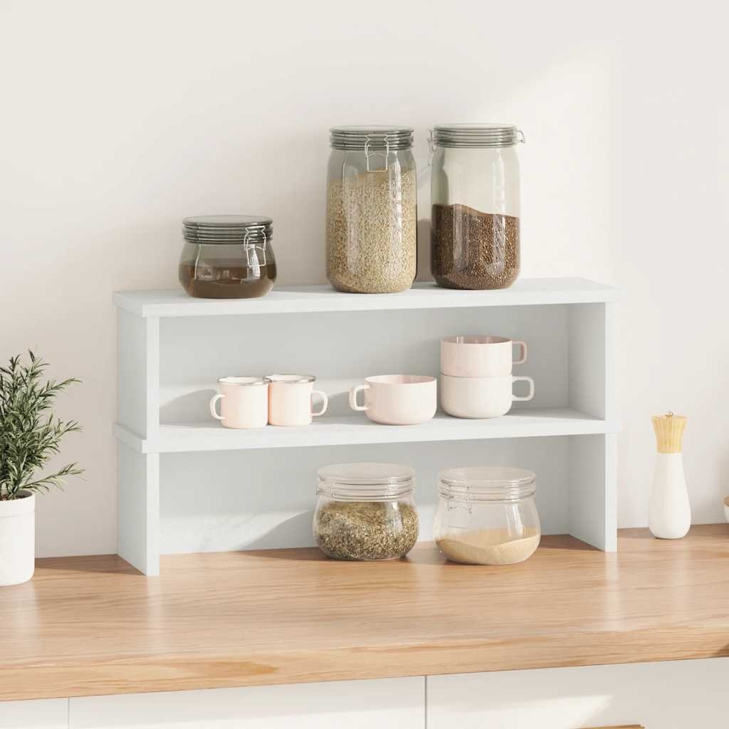 VidaXL Keukenrekken stapelbaar 2 st 50x15x16 cm wit