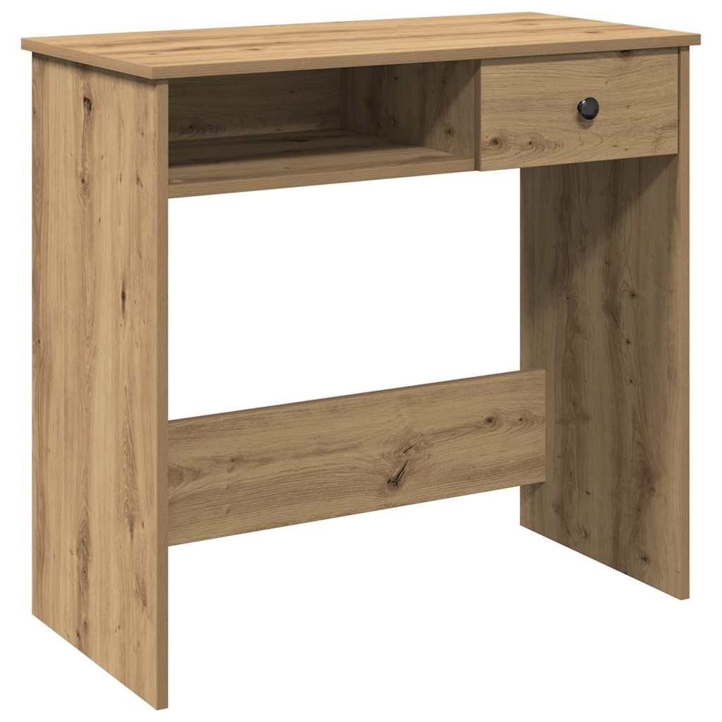 VidaXL Bureau 80x40x75 cm bewerkt hout artisanaal eikenkleurig