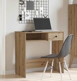VidaXL Bureau 80x40x75 cm bewerkt hout artisanaal eikenkleurig