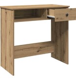 VidaXL Bureau 80x40x75 cm bewerkt hout artisanaal eikenkleurig