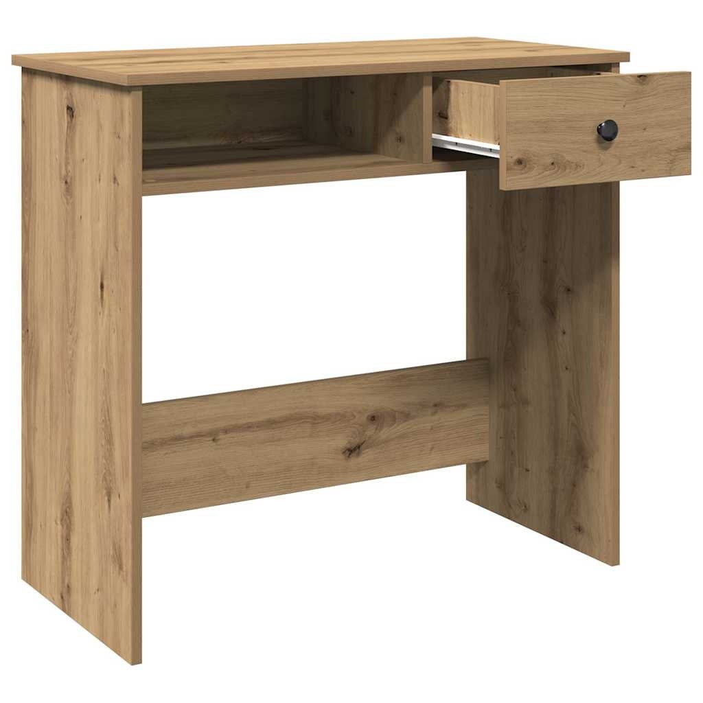 VidaXL Bureau 80x40x75 cm bewerkt hout artisanaal eikenkleurig